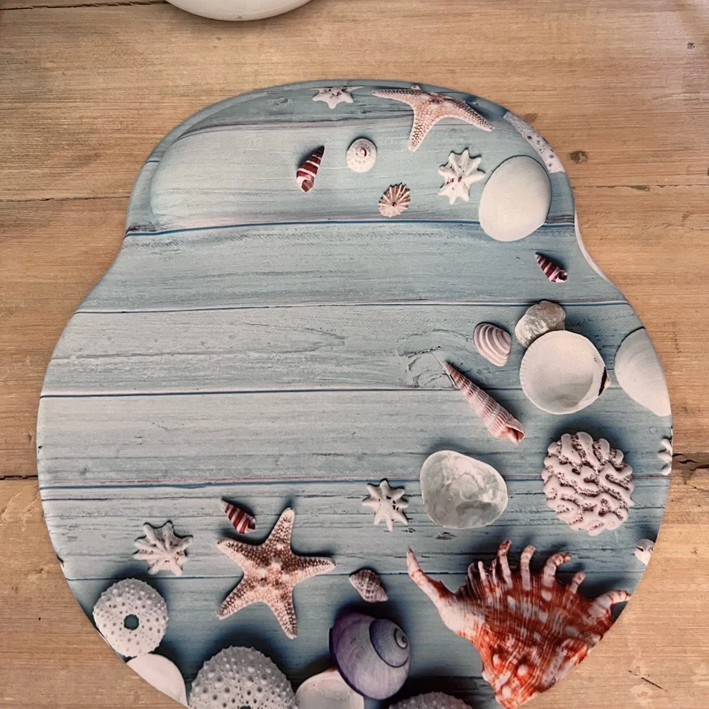 Mousepad Ergonomic Wrist Support Gel Wrist Rest‎ Seashell Theme